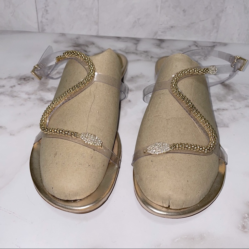 Schutz Gabbyl Clear Flat Sandals